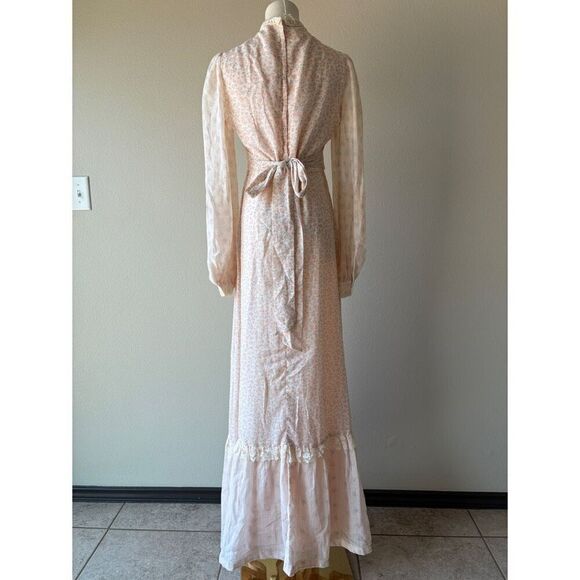 Vintage 60s 70s Zum Zum peasant prairie floral maxi dress - Picture 5 of 8
